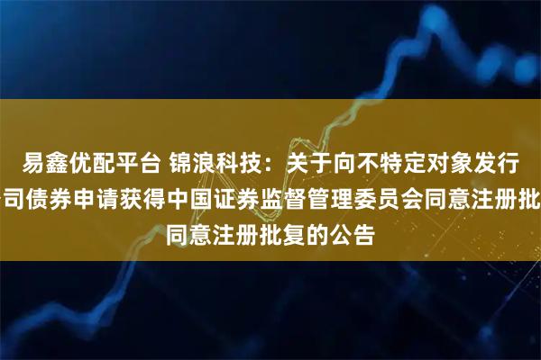 易鑫优配平台 锦浪科技：关于向不特定对象发行可转换公司债券申请获得中国证券监督管理委员会同意注册批复的公告